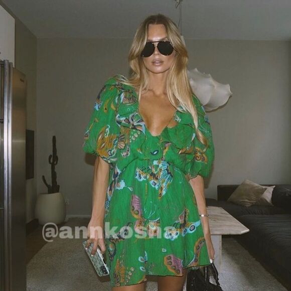 H&M Balloon Sleeve Dress Short New - Picture 1 of 7